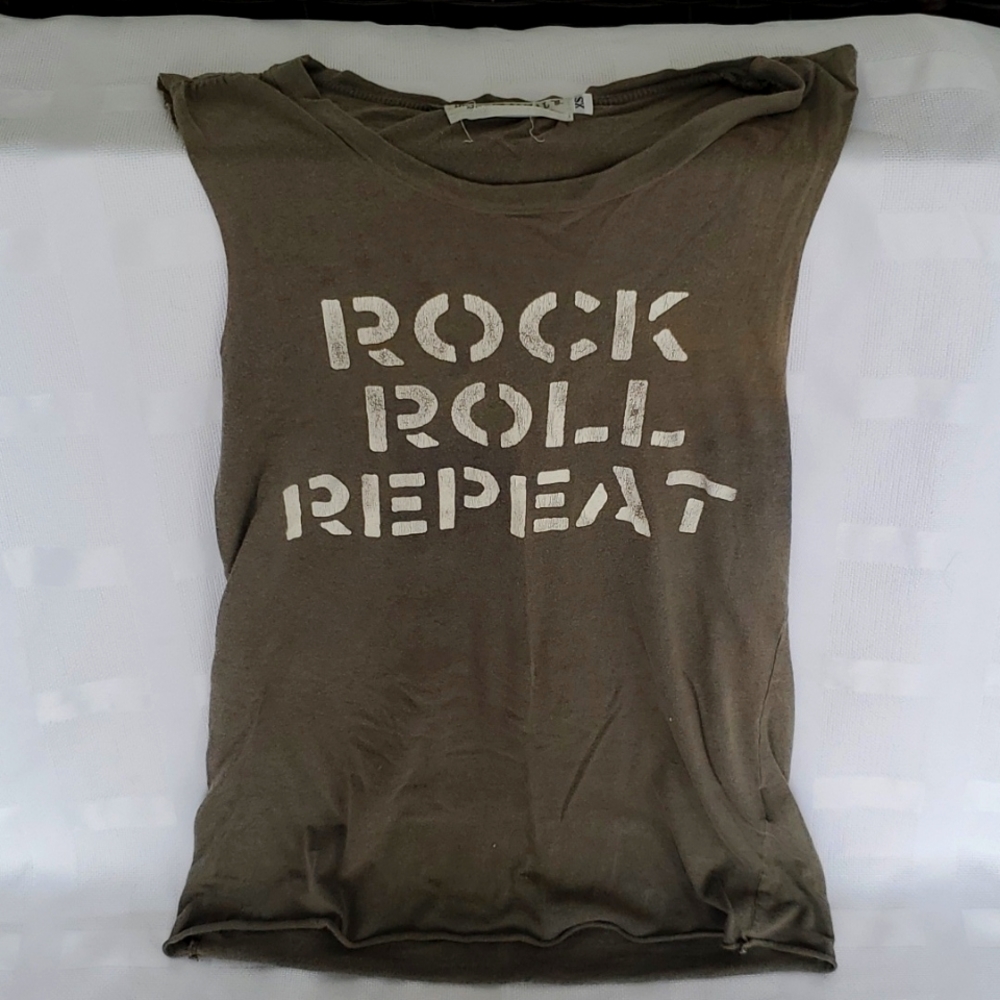 Rock and roll grey xs women's tank top